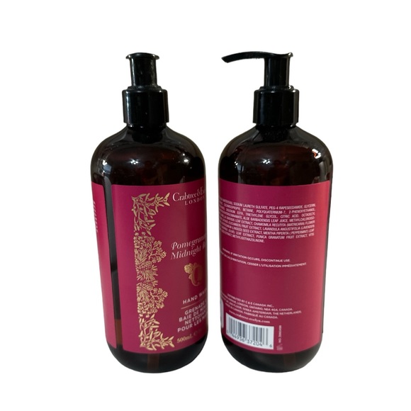 NEW Crabtree & Evelyn POMEGRANATE & MIDNIGHT BERRY Hand Wash Set of 2 - Picture 2 of 6